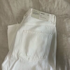 AGOLDE Women's Straight Leg White Jeans